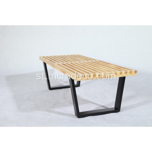 Setulo sa Rubber Wood Wood Bench